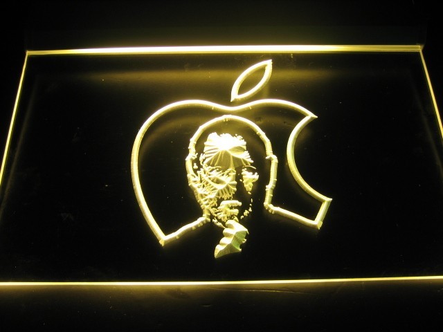 Steve Jobs Apple Logo Neon Light Sign